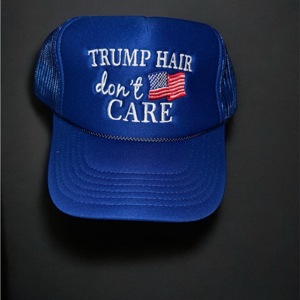 Katydid Blue Trucker Hat with White Embroidery